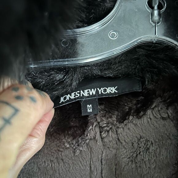 VTG Penny Lane Jacket Size M Y2K 90s Does 70s Faux Vegan Jones New York M - Picture 4 of 16